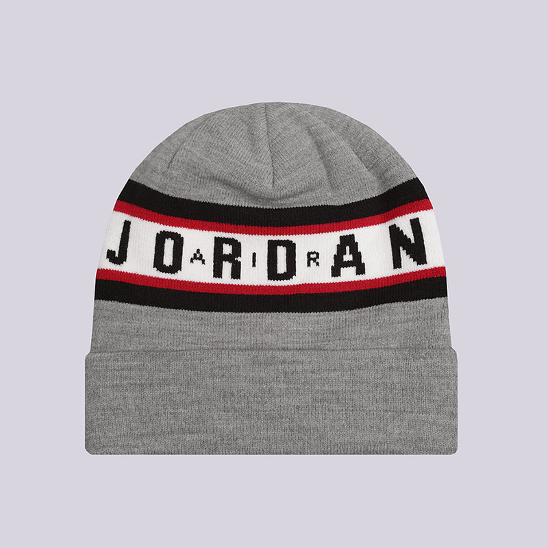  серая шапка Jordan Air Cuffed Beanie AR3022-063 - цена, описание, фото 1